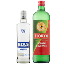 Bols Vodka fles à 700 ml
of Floryn jonge jenever
fles à 1000 ml
